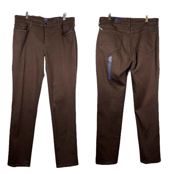 NYDJ Women’s Jeggjng Jeans Slim Ankle Slimming Stretch Brown Caribou New Size 14 - Picture 9 of 10